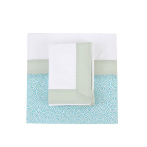 Aqua Mosaic Sheet + Pillowcases