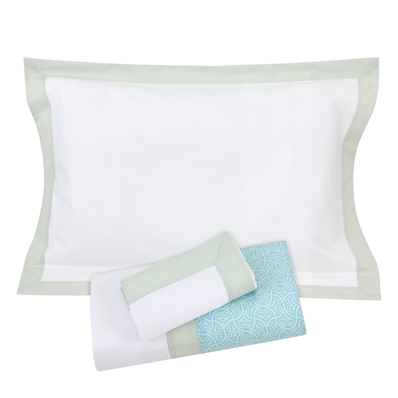 Aqua Mosaic Sheet + Pillowcases