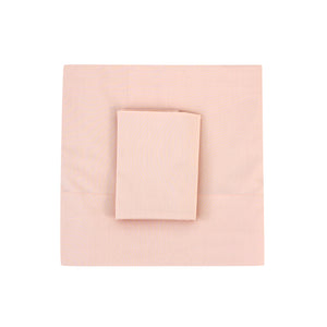 Powder Rose Flat Sheet + Pillowcases (350 TC)