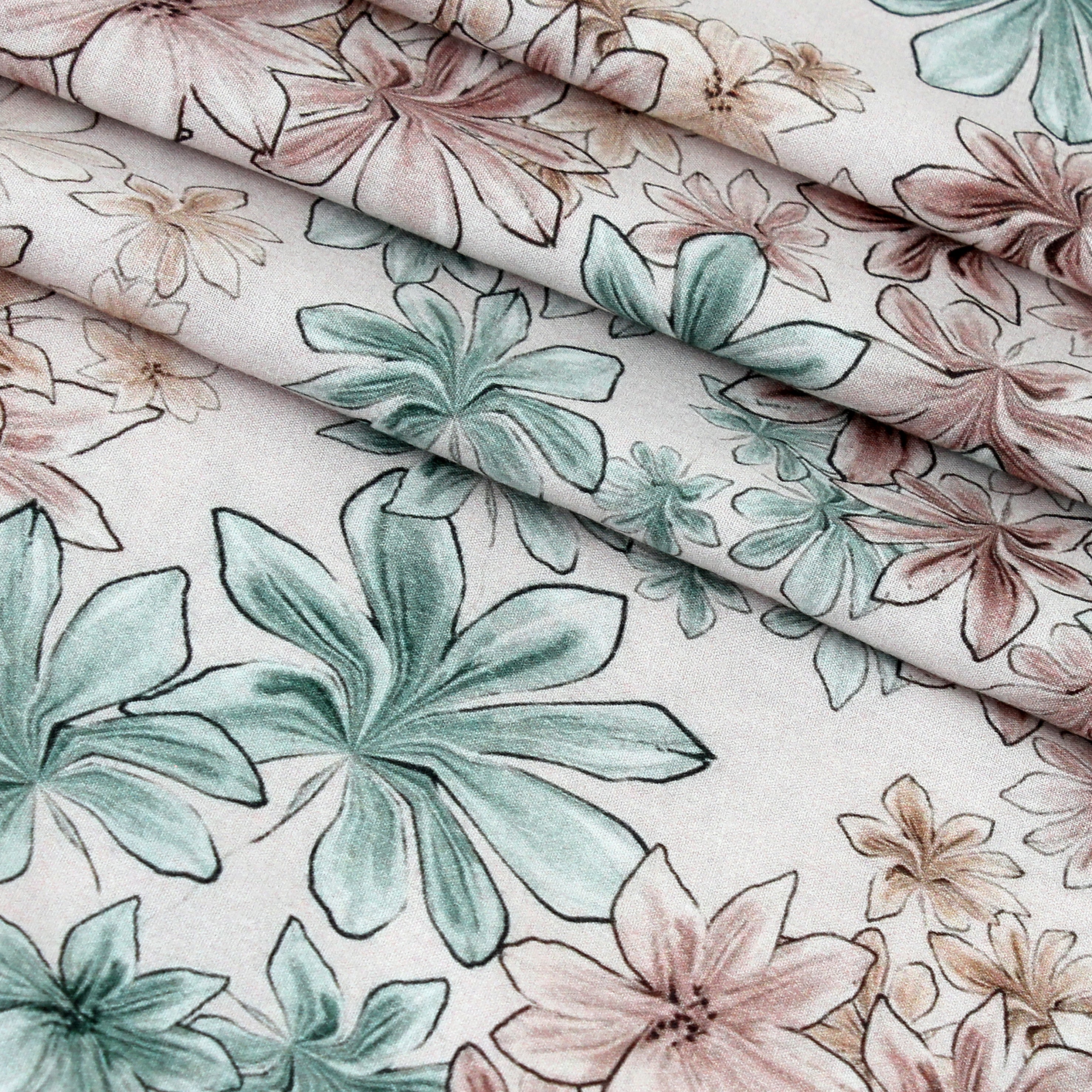 Sage Bloom Classic Viscose Kimono