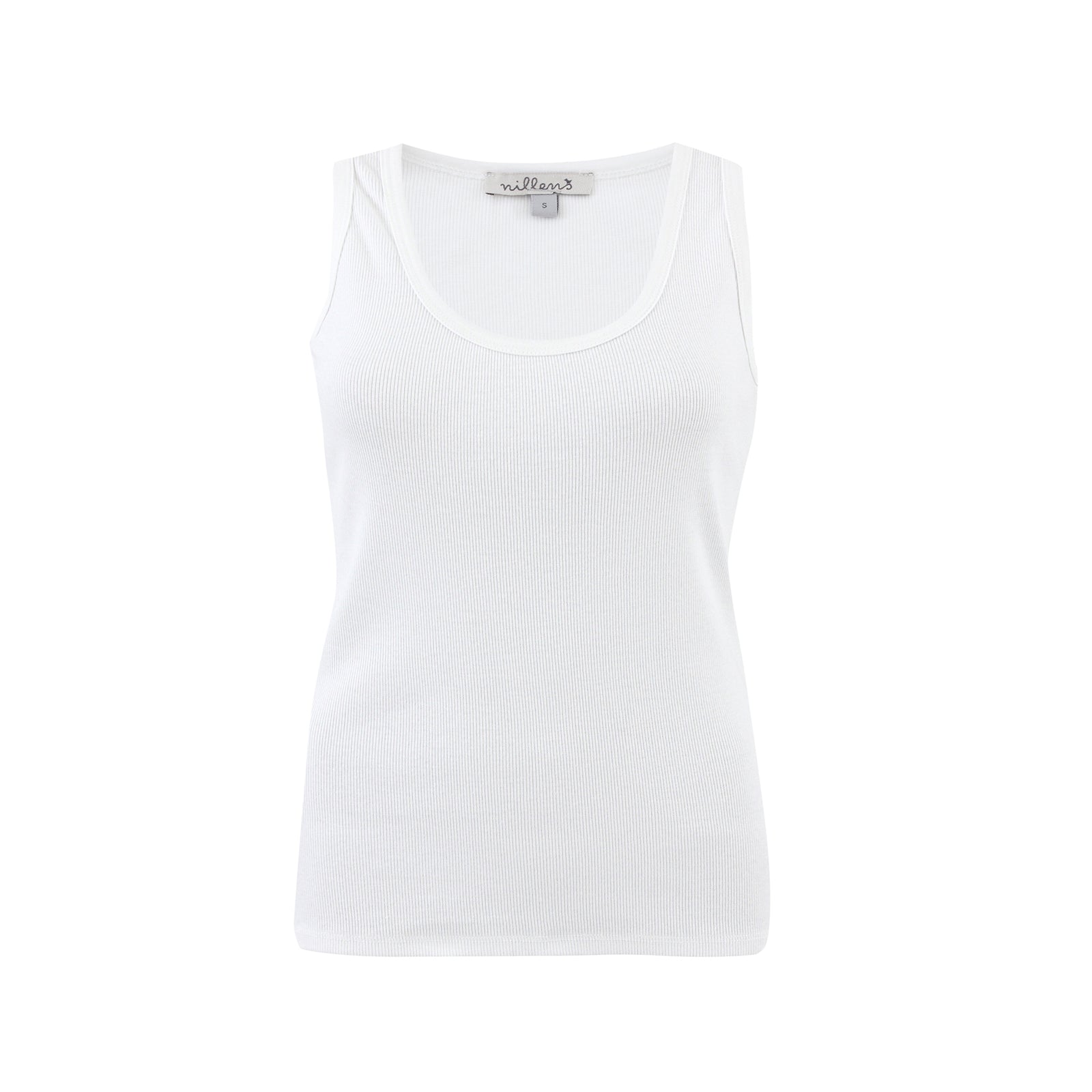 White Ribbed Tank
