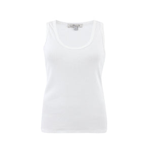 White Ribbed Tank