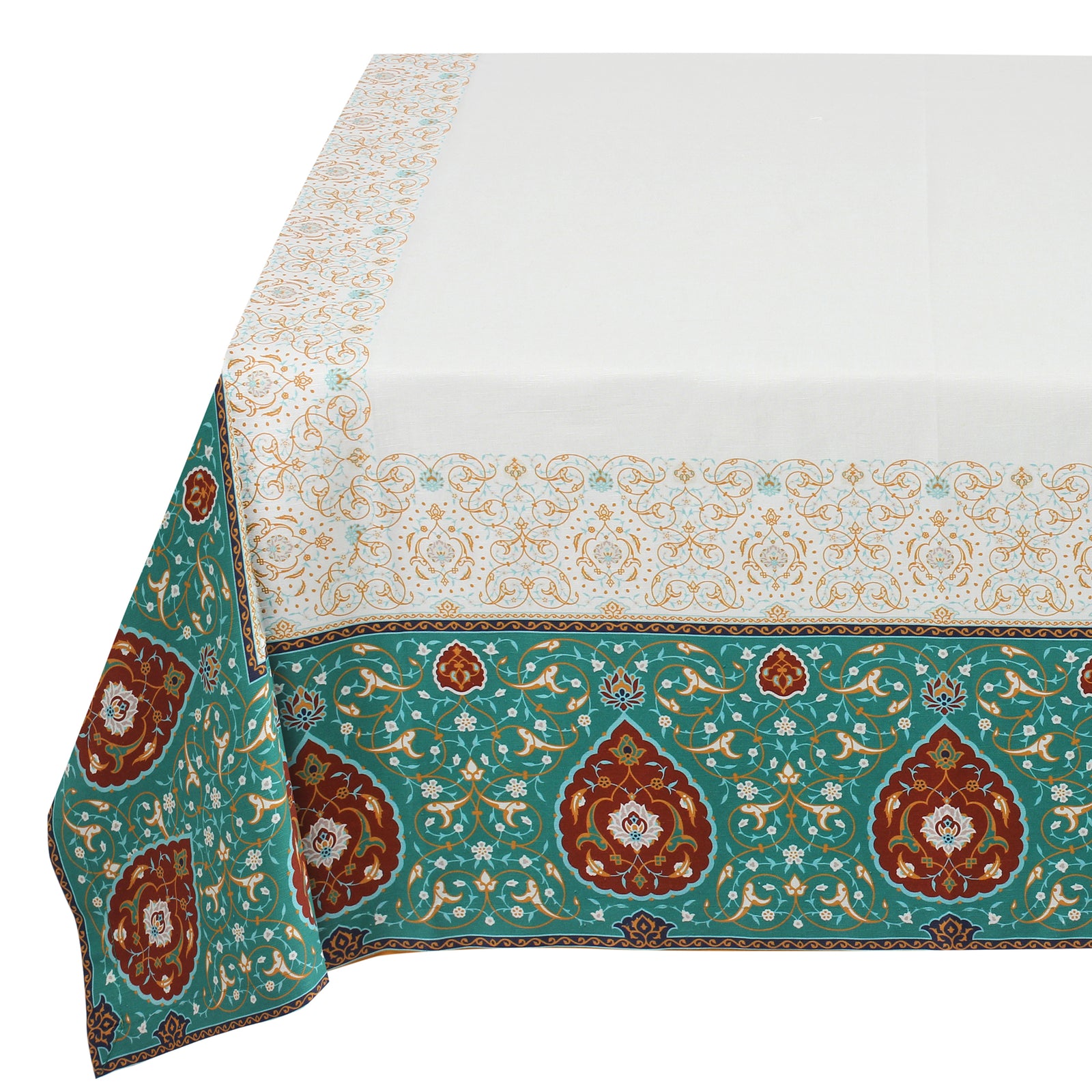 Green Sultan Linen Tablecloth