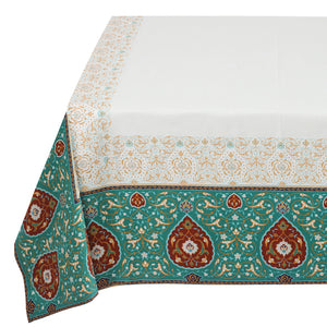 Green Sultan Linen Tablecloth