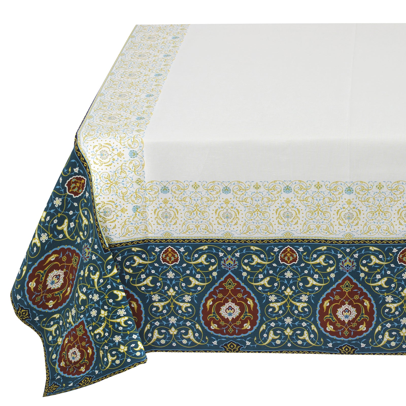 Blue Sultan Linen Tablecloth