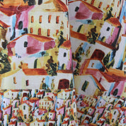 Coloured Houses Cotton Kaftan Dress