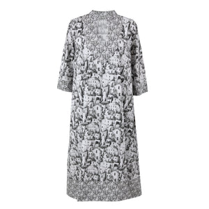 Grey Houses Cotton Kaftan Dress