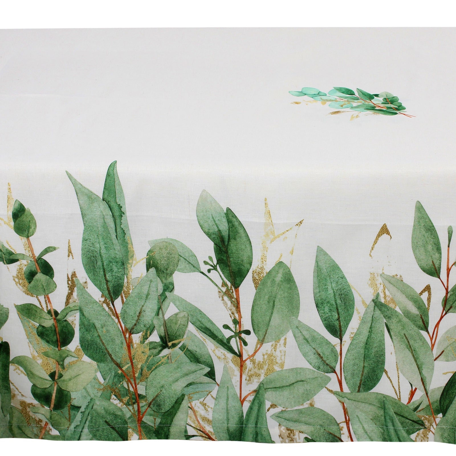 Green Blooms Linen Tablecloth