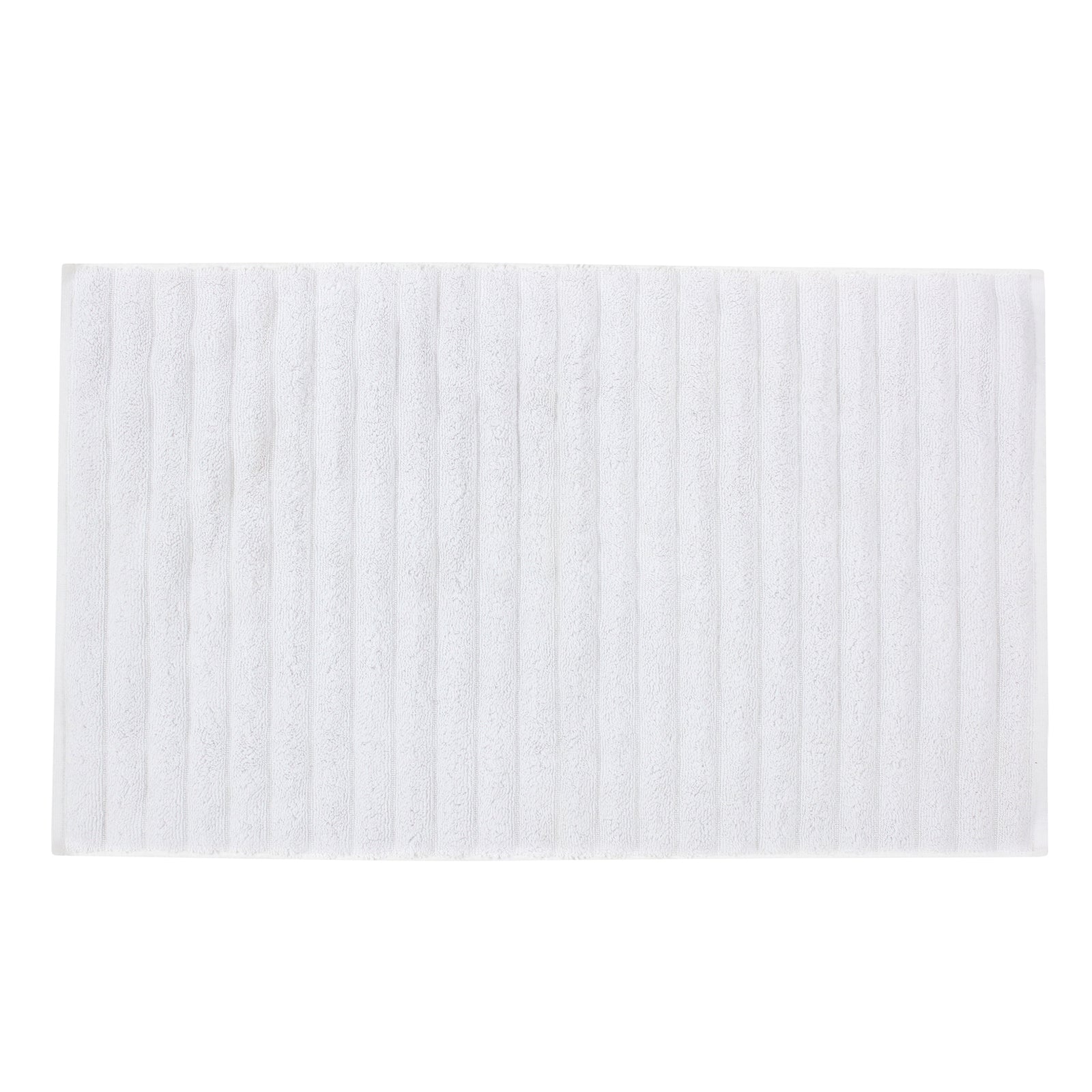 Frost White Striped Bath Mat