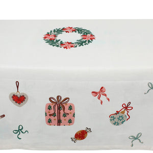 Santa's Dream Linen Tablecloth