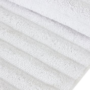 Frost White Striped Bath Mat