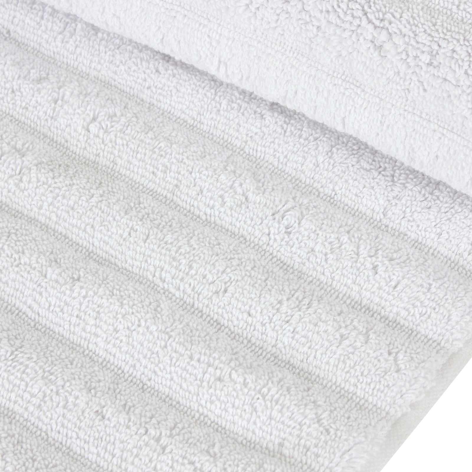 Frost White Striped Bath Mat