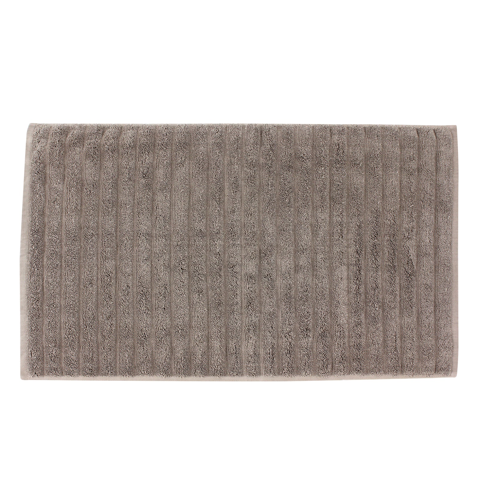 Biscotti Beige Striped Bath Mat