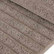 Biscotti Beige Striped Bath Mat