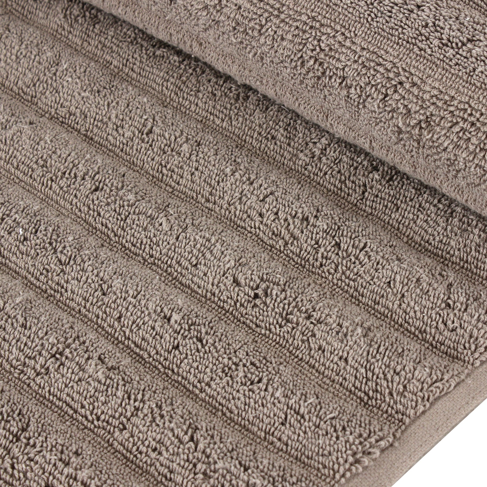 Biscotti Beige Striped Bath Mat