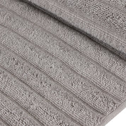Stone Grey Striped Bath Mat