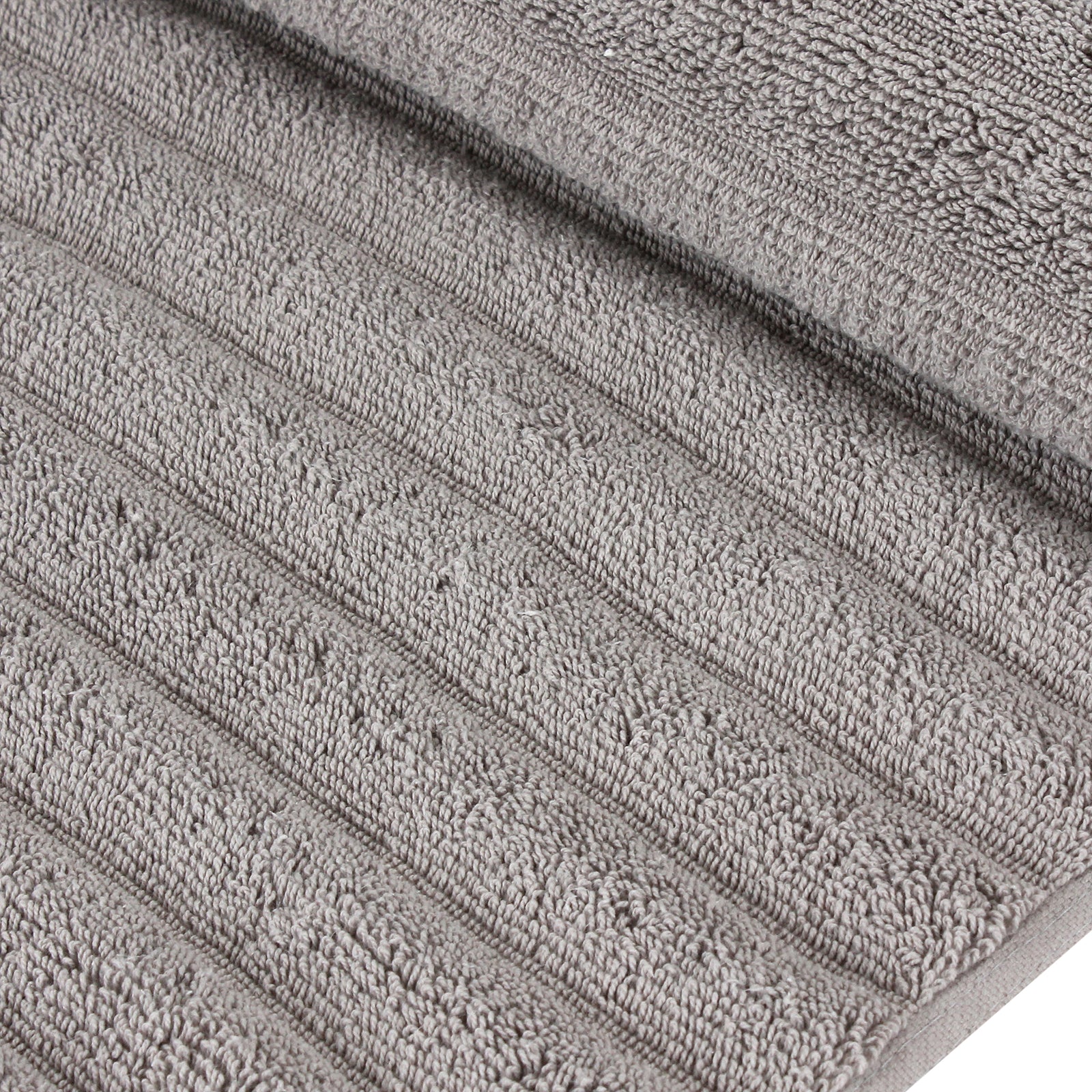 Stone Grey Striped Bath Mat