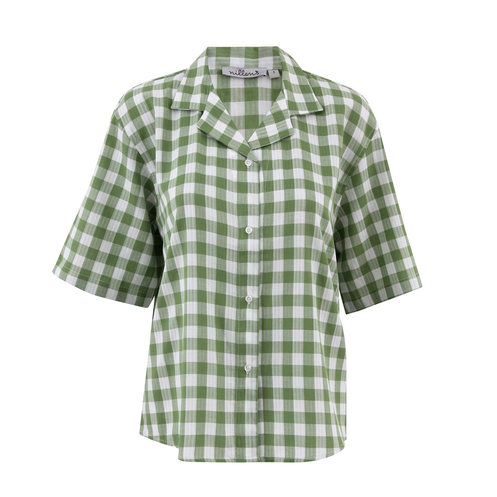 Green Checks Short Sleeve Shirt
