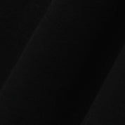 Black Cotton Slub V-Neck T-Shirt