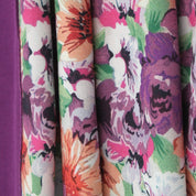 Purple Roses Silky Viscose Kimono