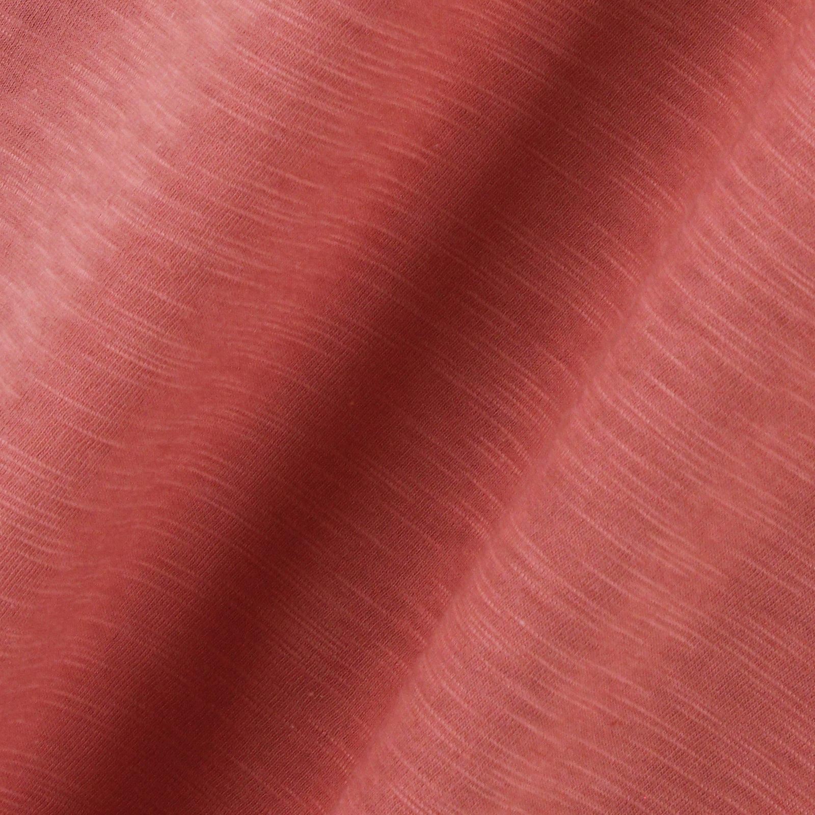 Burnt Orange Cotton Slub V-Neck T-Shirt