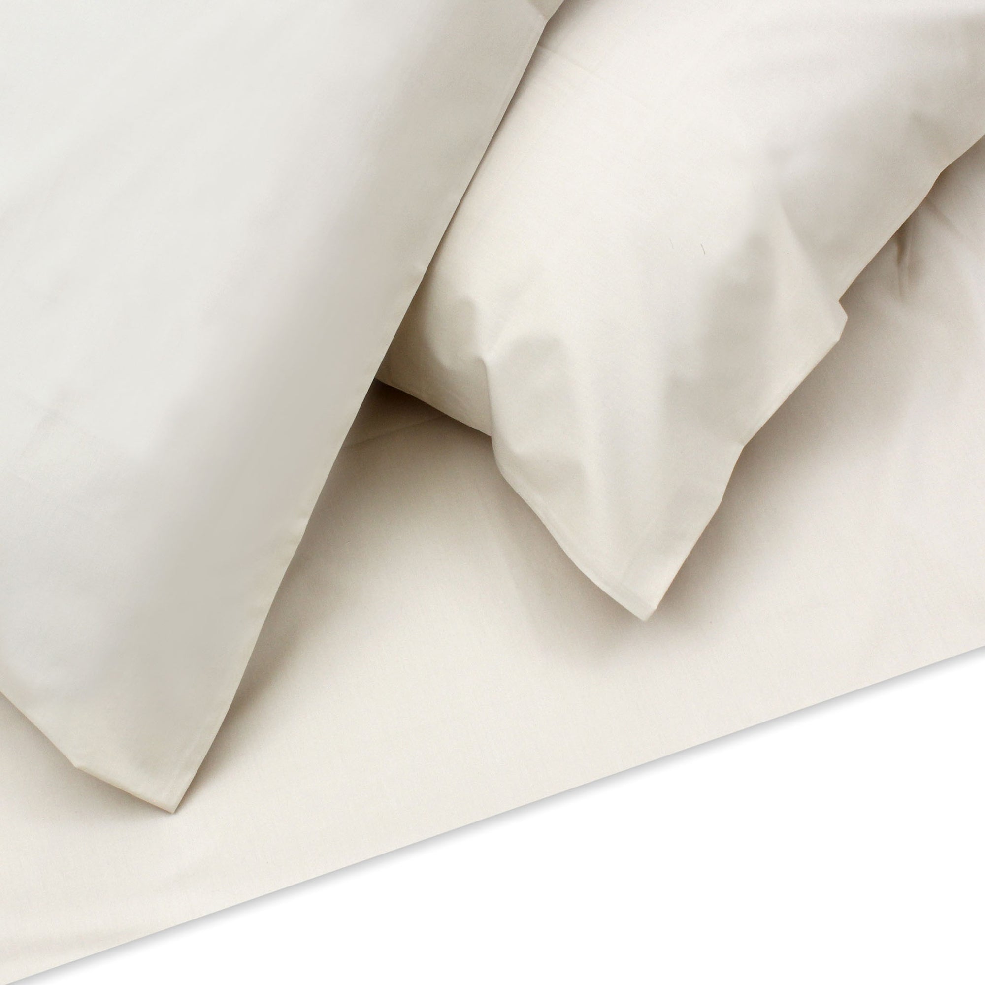 Plain Off-White Sheet +  Pillowcases (350) TC