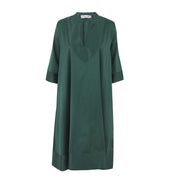 Olive Satin Cotton Kaftan Dress