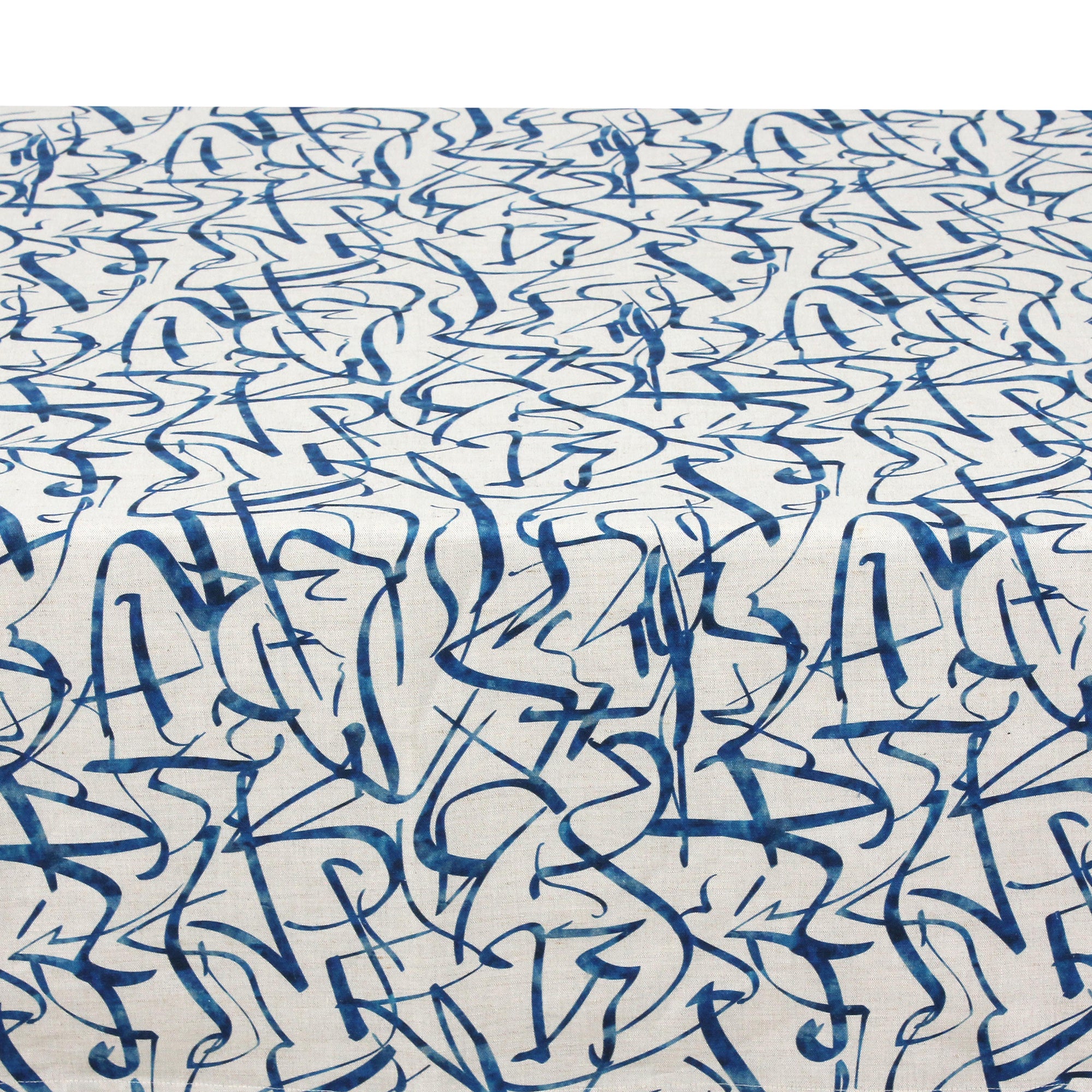 Calligraphy Linen Tablecloth