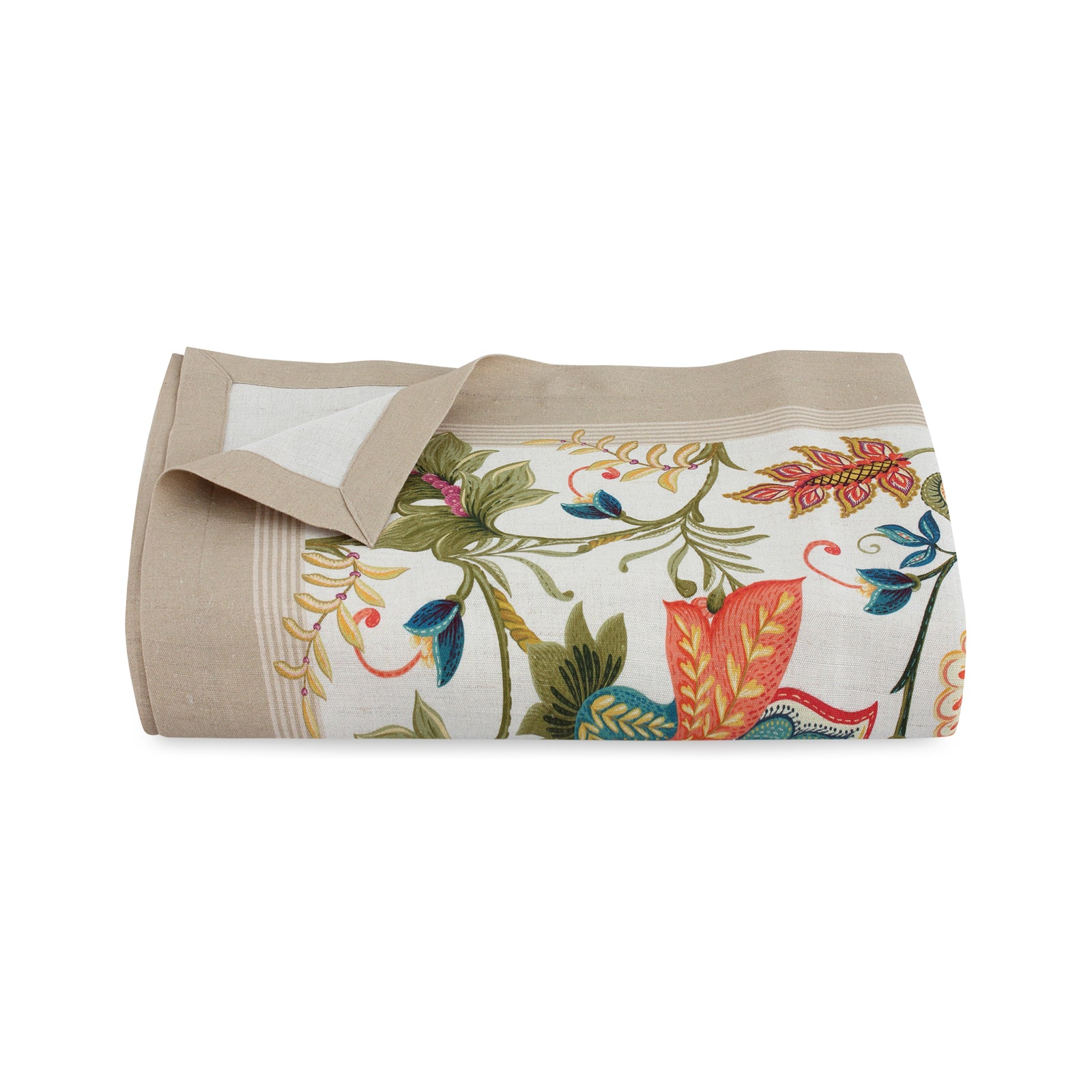 Lotus Frame Linen Tablecloth