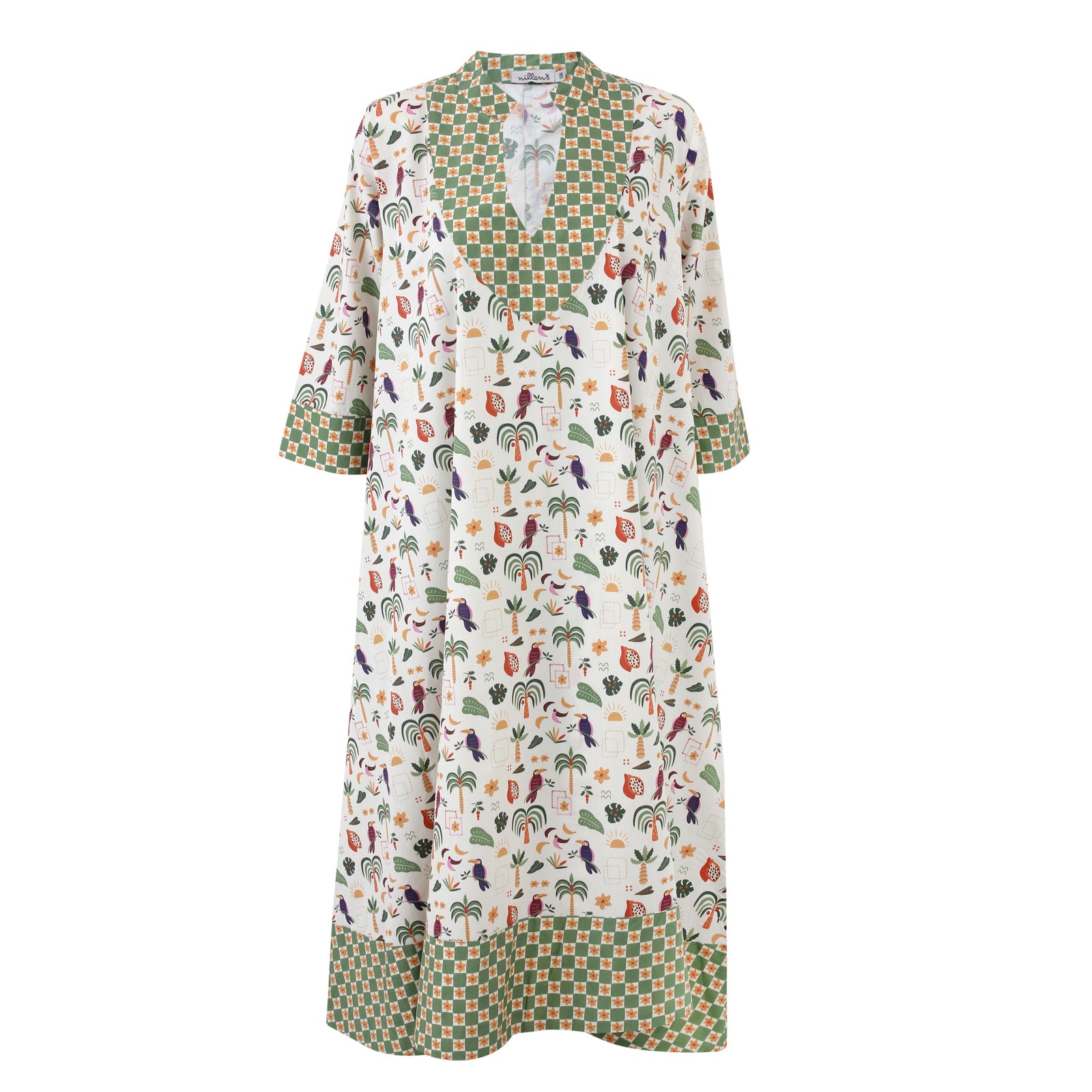 Island Dreams Cotton Kaftan Dress