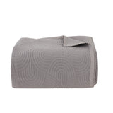 Dark Grey Aurora Jacquard Bedspread