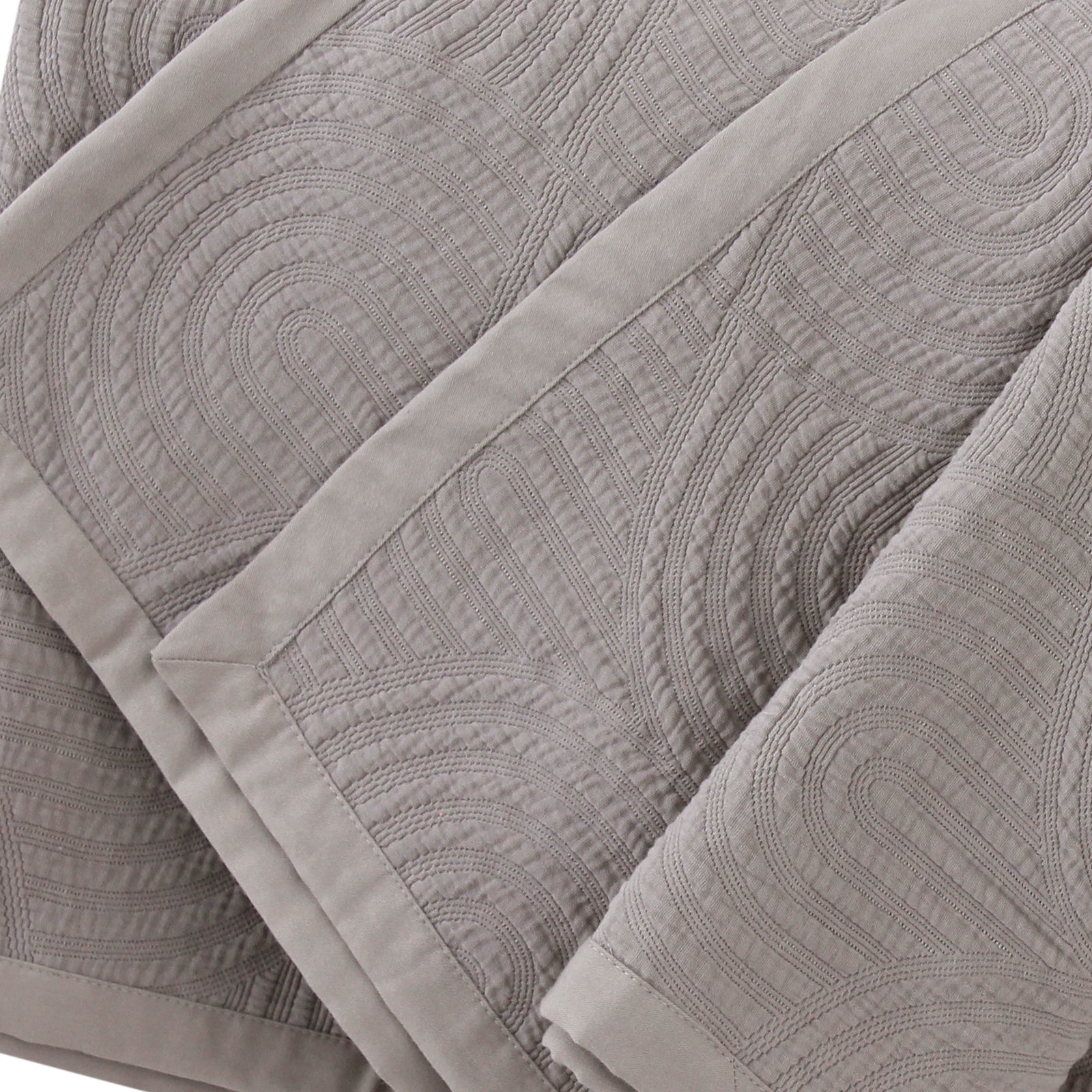 Dark Grey Aurora Jacquard Bedspread