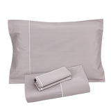 Lilac With White Piping Sheet + Pillowcases