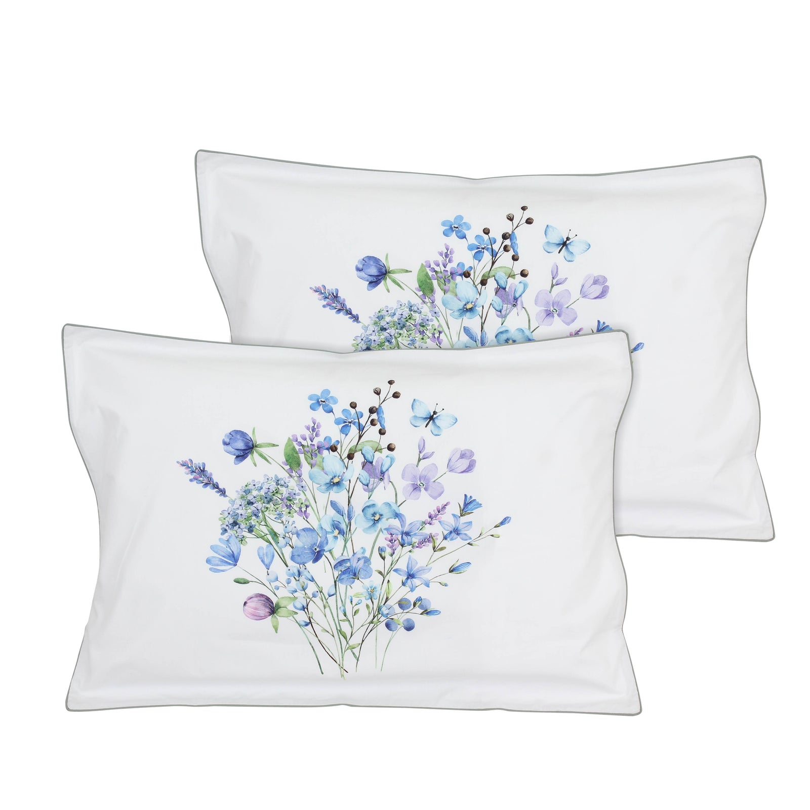 Lavender Bloom Pillowcases, Set of 2 (600 TC)