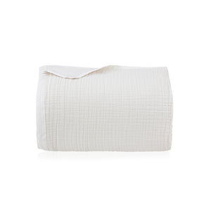 Off-White Cotton Muslin Bedspread