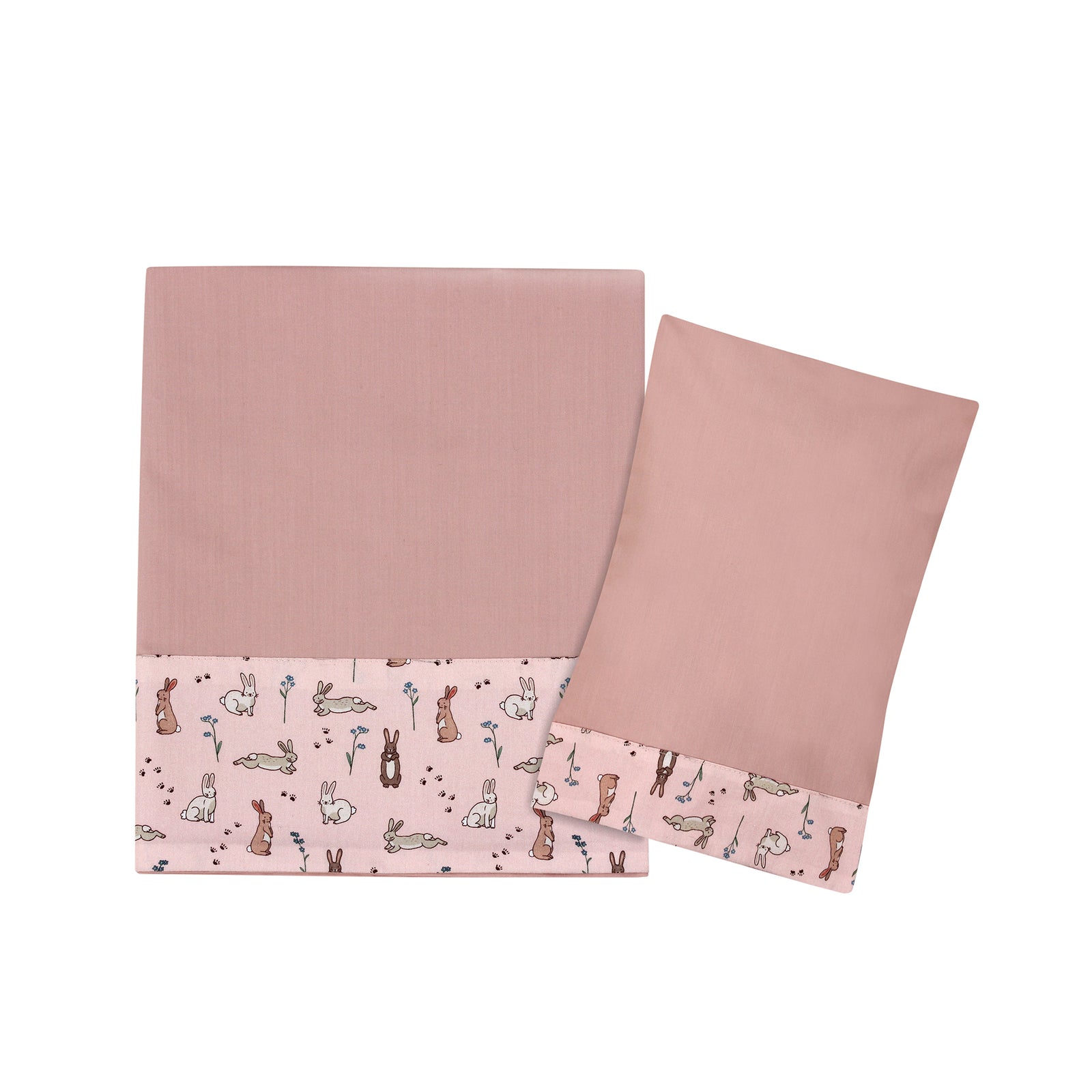 Pink Bunnies Baby Sheet Set