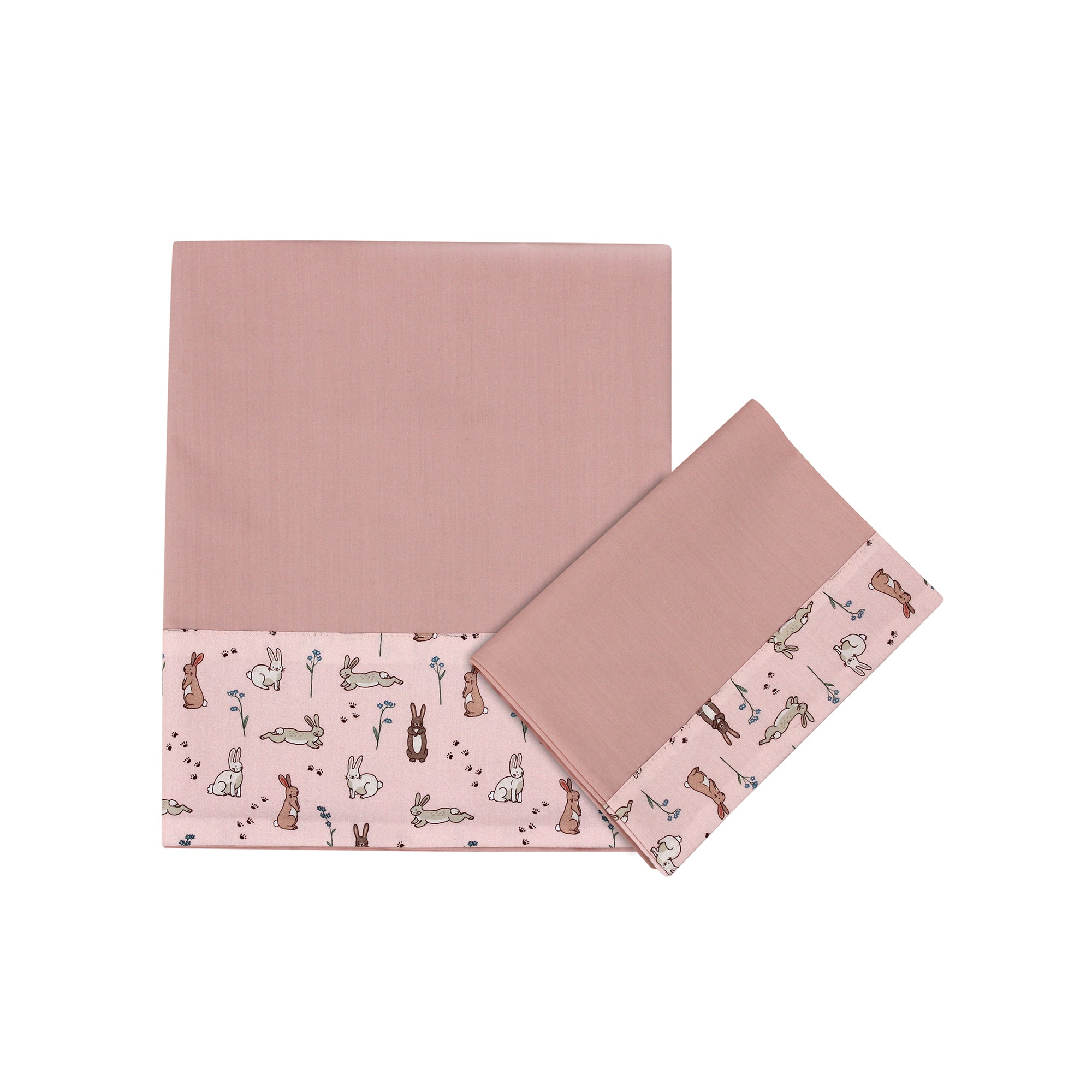 Pink Bunnies Baby Sheet Set