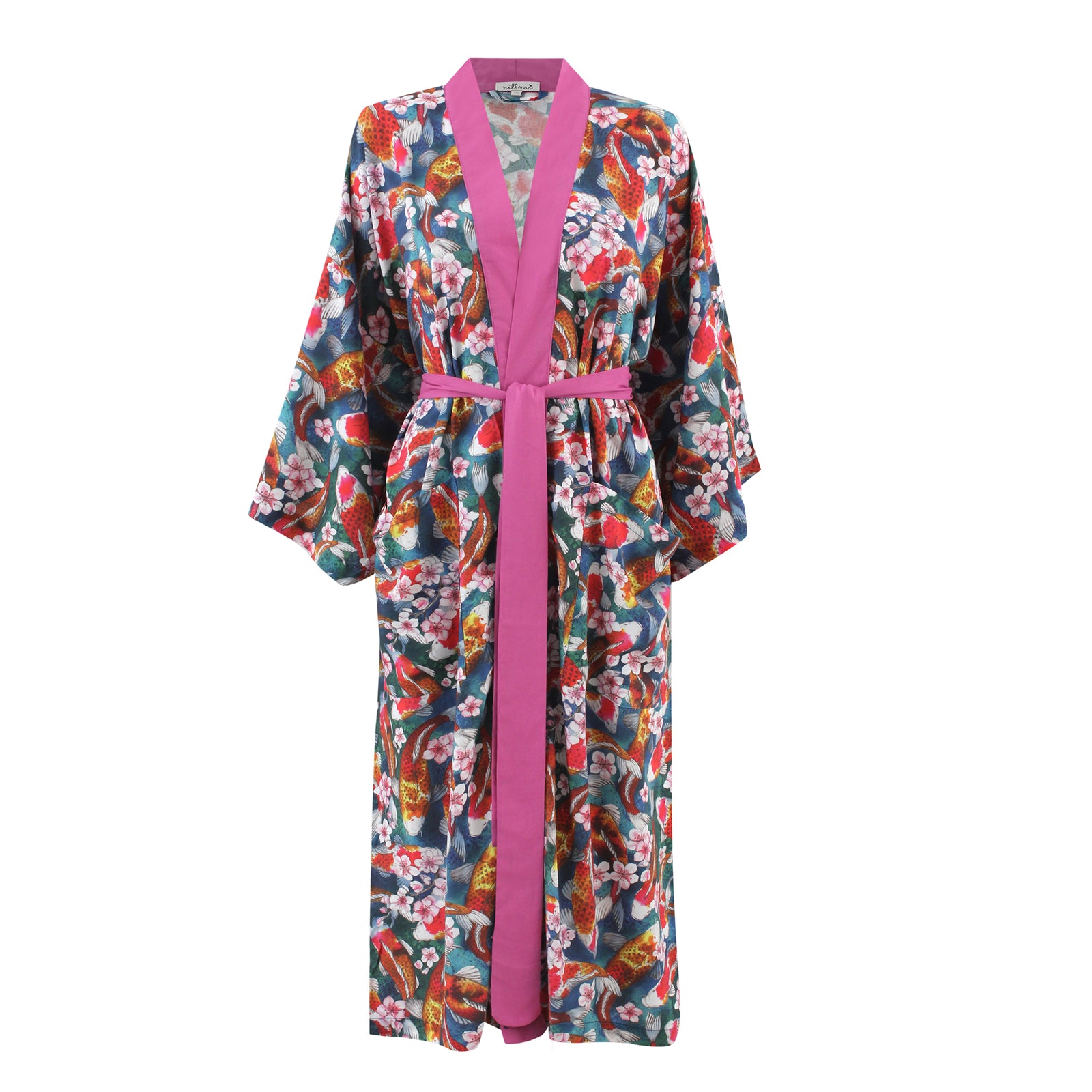 Koi Fish Silky Viscose Kimono