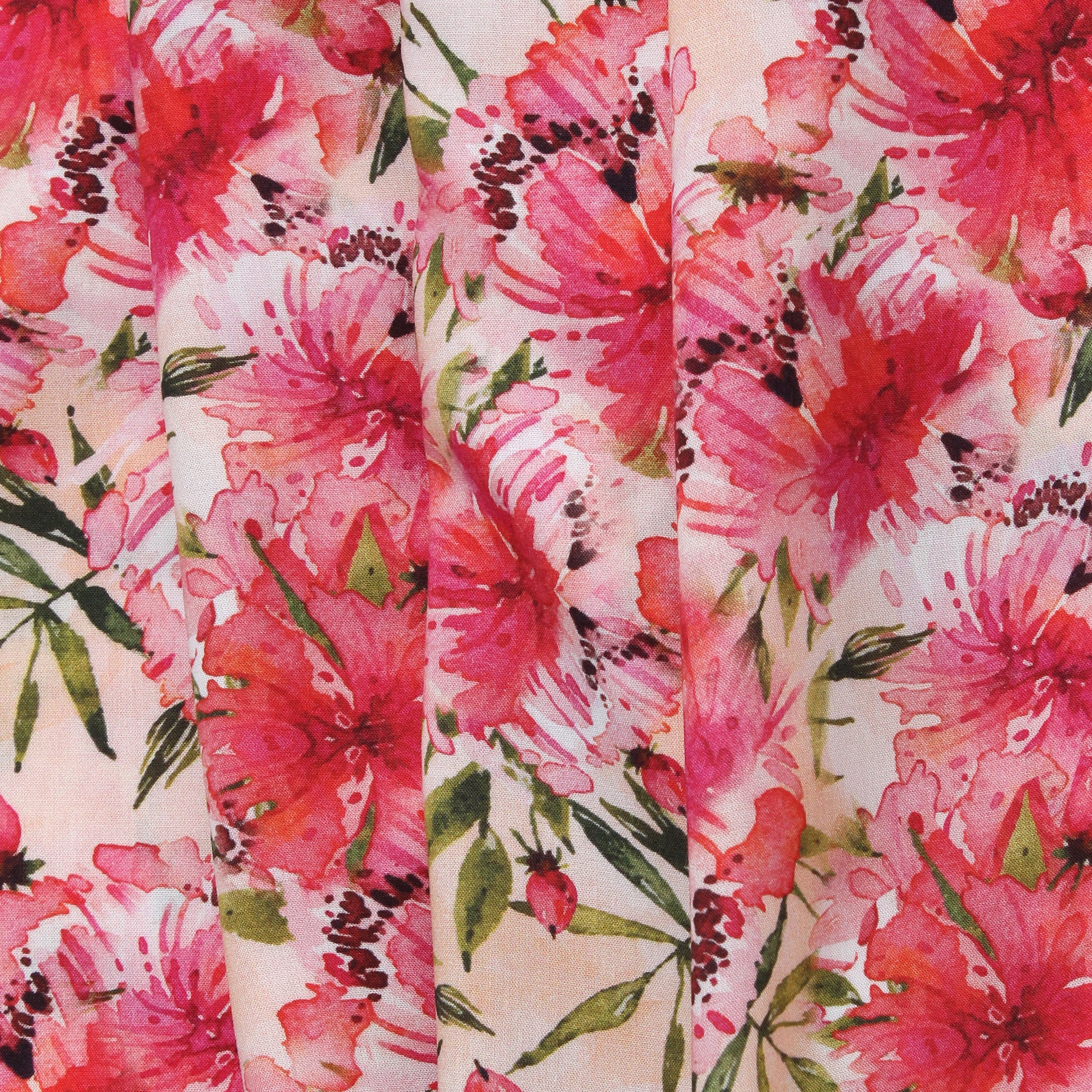 Pink Roses Silky Viscose Bottoms