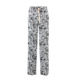 Grey Tropical Pool Silky Viscose Bottoms