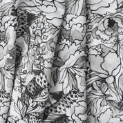 Grey Tropical Pool Silky Viscose Bottoms