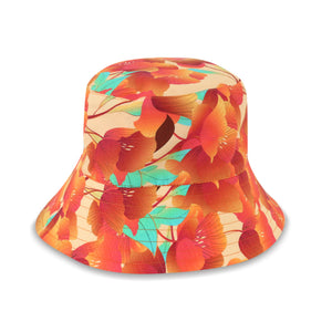 Orange Poppies Bucket Hat