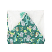 Green Rainbows Hooded Kids Towel (3-5Y)