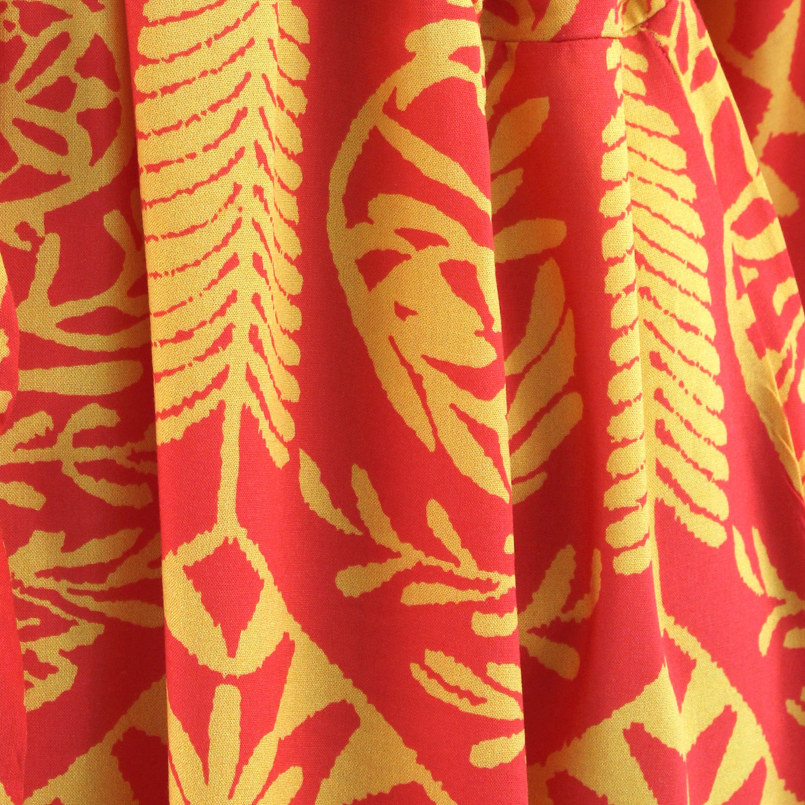 Orange lris Tie Front Dress