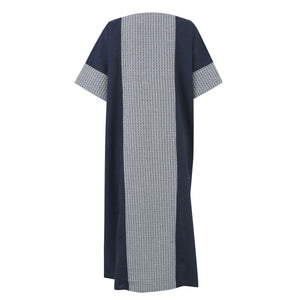 Dark Blue Layali Open Kaftan