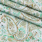 Mint Paisley Piping Silky Viscose Pyjama Set