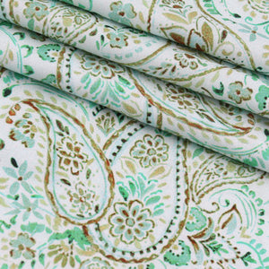 Mint Paisley Piping Silky Viscose Pyjama Set