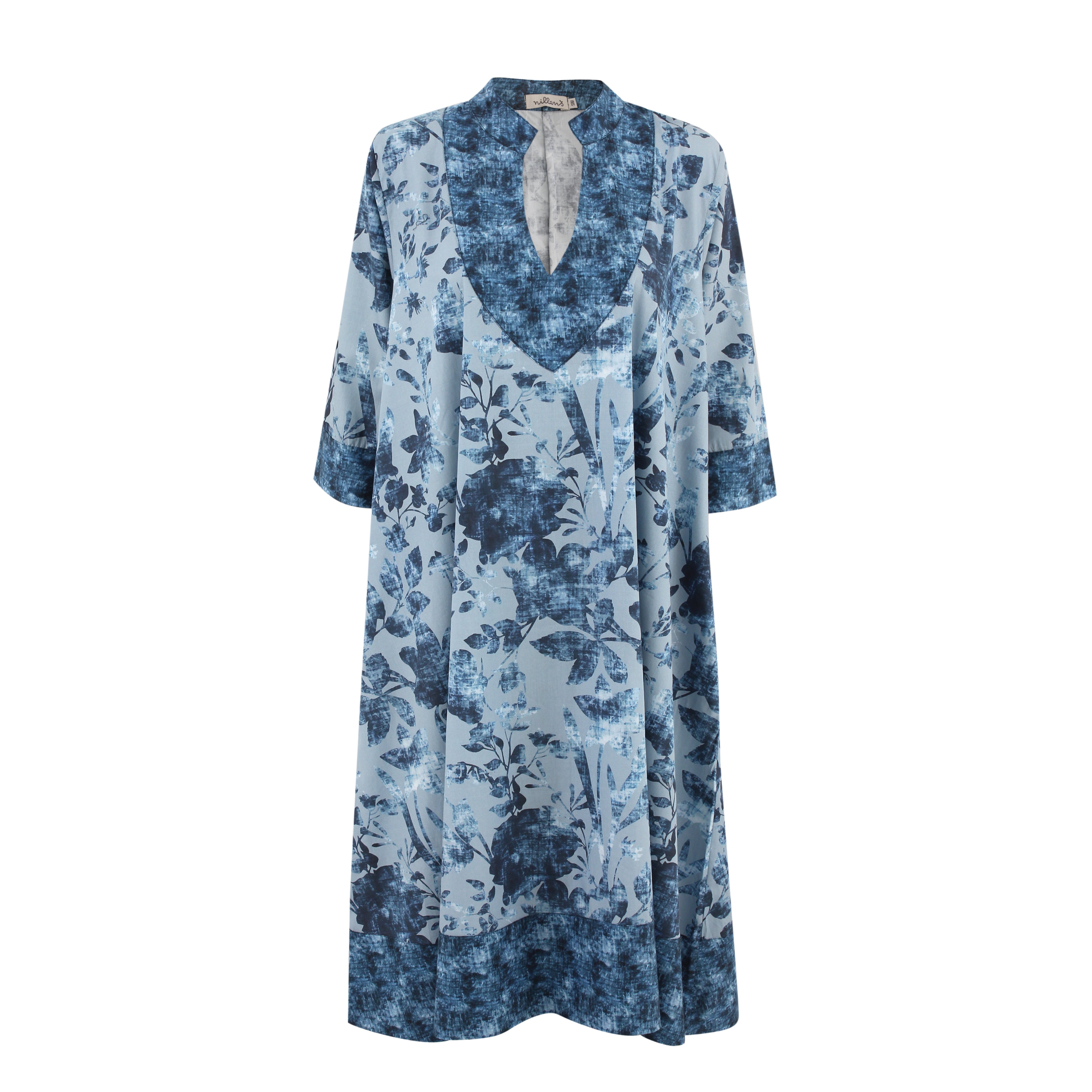 Batik Rose Cotton Kaftan Dress