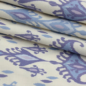 Blue Ikat Linen Kaftan Dress