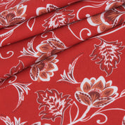 Red Flora Warm Cotton Pyjama Set